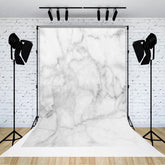 Lofaris Modern White Black Marbled Texture Pattern Backdrop
